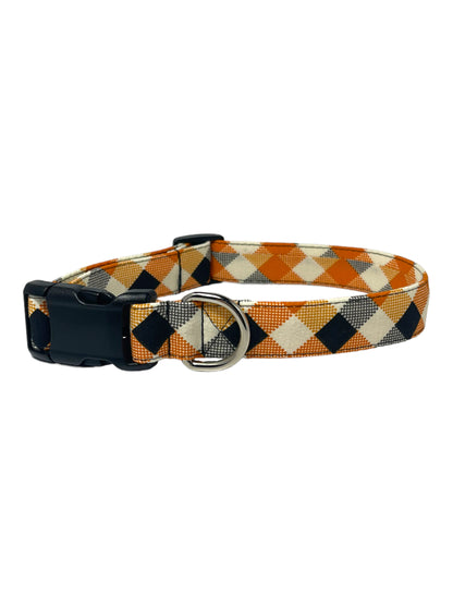 “Pumpkin Plaid” - Dog Collar