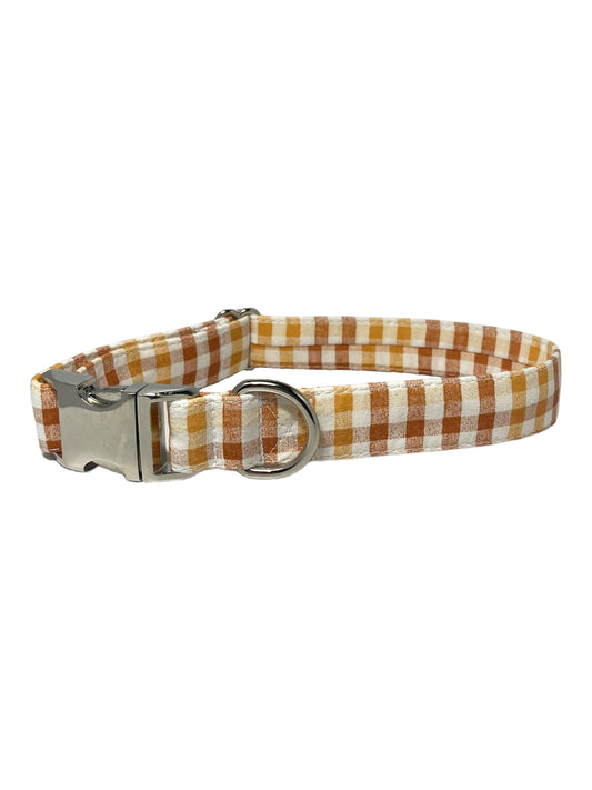 "Autumn Plaid" - Dog Collar