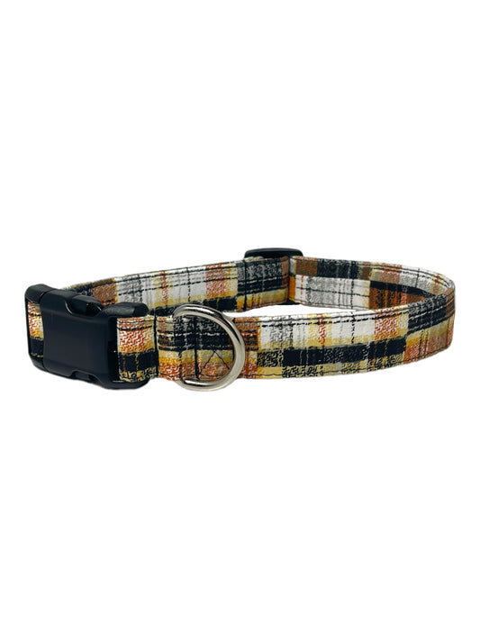 "Sketch Plaid" - Dog Collar