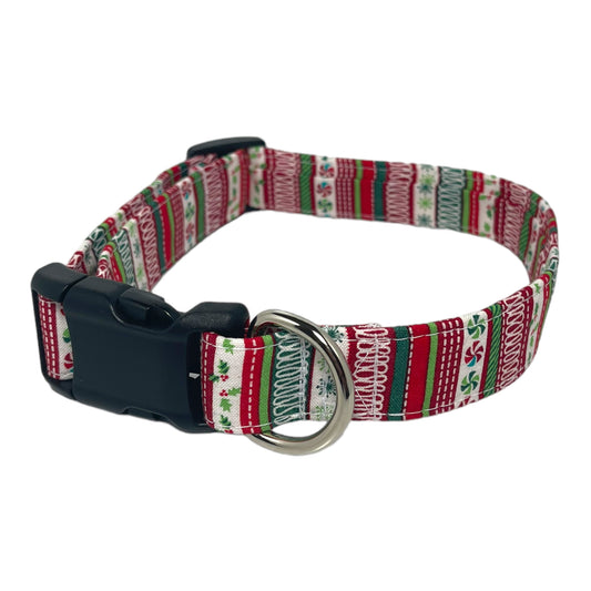 “Christmas Stripe" - Dog Collar