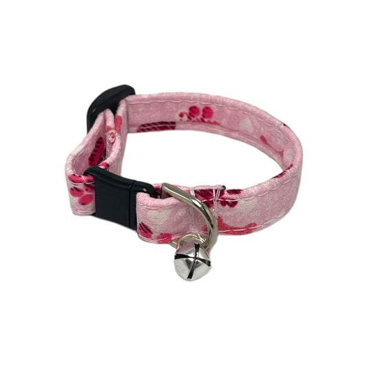 "Pink Paw-Prints" - Safety Release Cat Collar