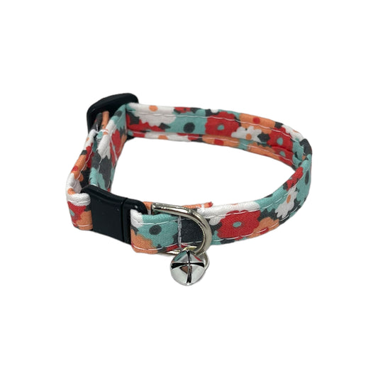 "Coral Floral" - Safety Release Cat Collar